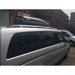 Купити Рейлінги Хром CAN Оригінальний дизайн (метал. ніжки) Коротка база (SHORT) для Mercedes Vito / V-class W447 2014- рр