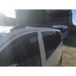 Купить Рейлинги черные Skyport (сплошной метал) Средняя база (LONG) для Mercedes Viano 2004-2014 гг