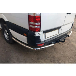 Купить Боковые трубы за задним колесом угловые (2 шт, нерж) Средняя для Mercedes Sprinter W907/W910 2018- гг