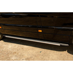 Купить Боковые пороги Duru (2 шт., алюминий) Long/ExtraLong для Volkswagen Crafter 2006-2016 гг