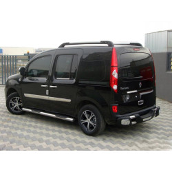 Купить Боковые трубы BB002 (2 шт., нерж.) 60 мм, короткая база для Renault Kangoo 2008-2020 гг