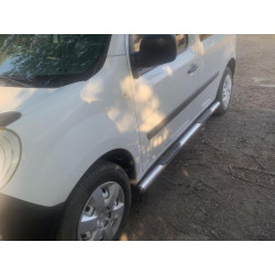 Купить Боковые трубы BB002 (2 шт., нерж.) 60 мм, короткая база для Renault Kangoo 2008-2020 гг