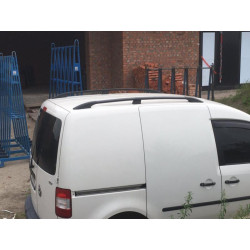 Купити Рейлінги чорні Максі база, Металличиские ніжки для Volkswagen Caddy 2010-2015 рр