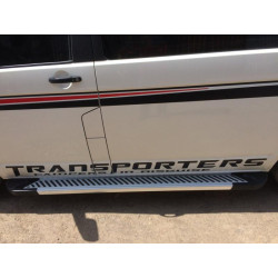 Купити Бокові пороги Line (2 шт., алюміній) Довга база для Volkswagen T6