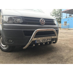 Купити Кенгурятник WT003 (нерж) 60 мм, без напису для Volkswagen T5 2010-2015 рр