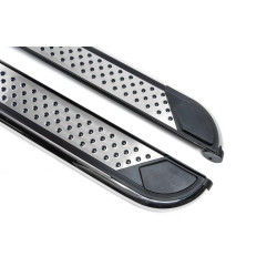 Купить Боковые пороги Maydos V2 (2 шт., нерж) для Volkswagen Amarok 2010-2022 гг