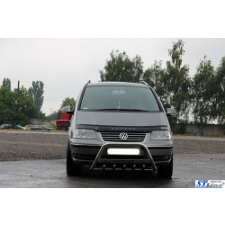 Купити Кенгурятник WT003 (нерж) 60 мм, з написом для Volkswagen Sharan 2010- рр