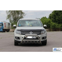 Купити Кенгурятник WT003 (нерж) 60 мм, без напису для Volkswagen Tiguan 2007-2016 рр