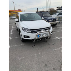 Купити Кенгурятник WT003 (нерж) 60 мм, без напису для Volkswagen Tiguan 2007-2016 рр