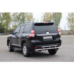 Купити Задня дуга AK002-2v2 (нерж) для Toyota Land Cruiser Prado 150