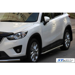 Купити Бокові пороги KB001 (нерж) 60 мм для Mazda CX-3 2015- рр