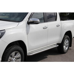 Купити Бокові пороги KB001 (нерж) 60 мм для Toyota Hilux 2015- рр