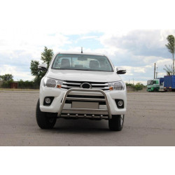 Купити Передній захист WT010 (нерж) для Toyota Hilux 2015- рр