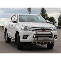Купити Передній захист WT010 (нерж) для Toyota Hilux 2015- рр