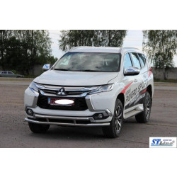 Купить Передняя защита ST016 (нерж) для Mitsubishi Pajero Sport 2015- гг