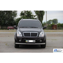 Купить Передняя защита ST008 (нерж) для SsangYong Rexton I 2001-2017 гг