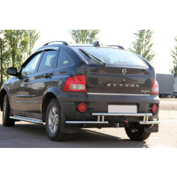 Купить Задняя защита AK005-2 (нерж) для SsangYong Action 2006- гг