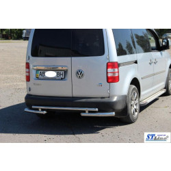 Купить Задняя дуга AK003-2 (2 шт, нерж) для Volkswagen Caddy 2010-2015 гг
