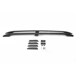 Купити Рейлінги Чорні Максі база, пластикові ніжки для Fiat Doblo I 2005-2010 рр