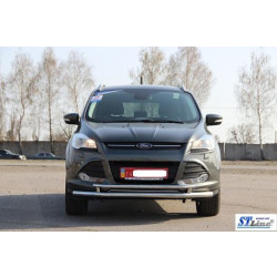 Купить Передняя защита ST014 (нерж.) 60/42 мм для Ford Kuga/Escape 2013-2019 гг