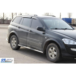 Купить Боковые трубы BB002 (2 шт, нерж.) для SsangYong Kyron 2005-2014 гг