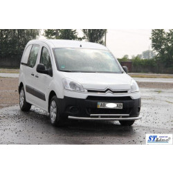 Купить Передняя защита ST016 (нерж.) 60/42 мм для Peugeot Partner Tepee 2008-2018 гг