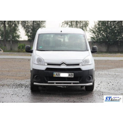 Купить Передняя защита ST016 (нерж.) 60/42 мм для Peugeot Partner Tepee 2008-2018 гг