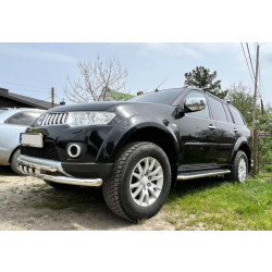 Купить Передняя защита ST015 (нерж.) для Mitsubishi Pajero Sport 2008-2015 гг