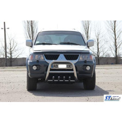 Купить Кенгурятник QT006 (нерж) для Mitsubishi Pajero Sport 1996-2007 гг