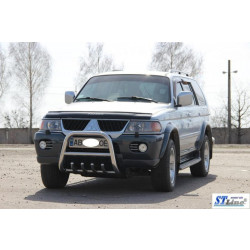 Купить Кенгурятник QT006 (нерж) для Mitsubishi Pajero Sport 1996-2007 гг