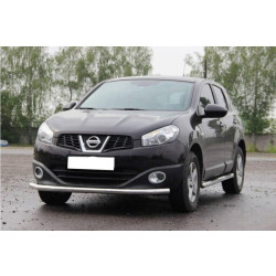 Купить Передний ус ST008 (нерж) 51 мм для Nissan Qashqai 2010-2014 гг