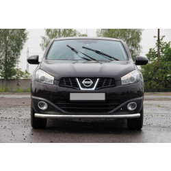 Купить Передний ус ST008 (нерж) 42 мм для Nissan Qashqai 2010-2014 гг