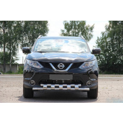 Купить Передняя защита ST015 (нерж) для Nissan Qashqai 2007-2010 гг