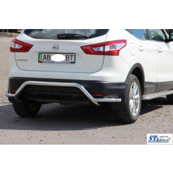 Купить Задняя дуга AK007-Plus (нерж) для Nissan Qashqai/Rogue Sport 2014-2021 гг
