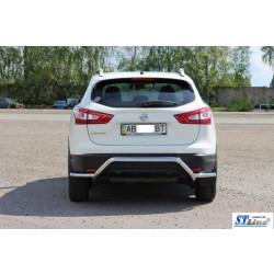Купить Задняя дуга AK007-Plus (нерж) для Nissan Qashqai/Rogue Sport 2014-2021 гг
