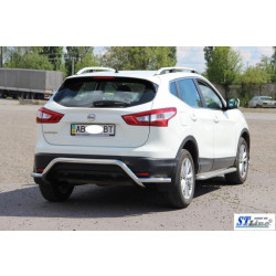 Купить Задняя дуга AK007-Plus (нерж) для Nissan Qashqai/Rogue Sport 2014-2021 гг