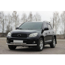 Купить Передняя защита ST014-1 (нерж) 51/42 мм для Toyota Rav 4 2006-2013 гг