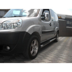 Купить Боковые трубы BB002 (2 шт, нерж.) 60 мм, Макси база для Fiat Doblo I 2005-2010 гг