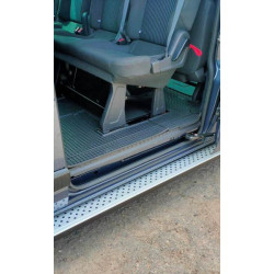 Купити Бокові пороги Allmond Grey (2 шт., алюм.) Довга база для Ford Custom 2013-2022 рр