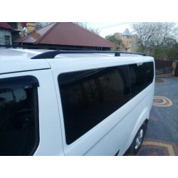 Купити Рейлінги Чорні Довга, Пластикові ніжки для Ford Custom 2013-2022 рр