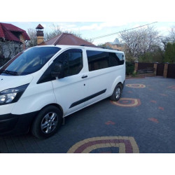 Купити Рейлінги Чорні Довга, Металеві ніжки для Ford Custom 2013-2022 рр