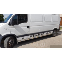 Купить Боковые трубы BB002 (2 шт., нерж.) Средняя база для Renault Master 1998-2010 гг