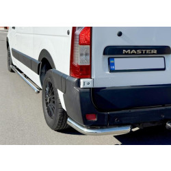 Купить Боковые трубы BB002 (2 шт., нерж.) Короткая база для Renault Master 2011-2023 гг