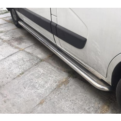 Купить Боковые пороги Premium (2 шт., нерж.) 60 мм, длинная база для Renault Master 2011-2023 гг
