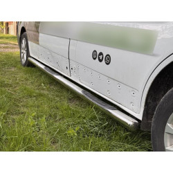 Купить Боковые трубы (2 шт., нерж.) 70 мм, длинная база для Nissan NV300/Primastar 2016-гг