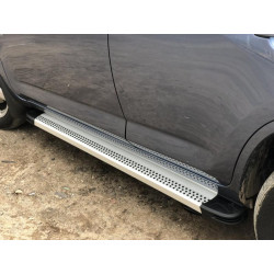 Купить Боковые пороги Maya V2 (2 шт., алюминий) для Toyota Rav 4 2006-2013 гг