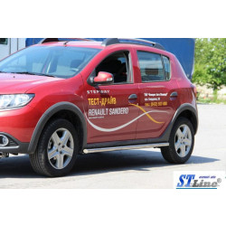 Купить Боковые трубы BB001 (2 шт, нерж) 60 мм для Renault Sandero 2013-2022 гг