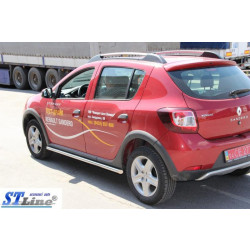Купить Боковые трубы BB001 (2 шт, нерж) 60 мм для Renault Sandero 2013-2022 гг