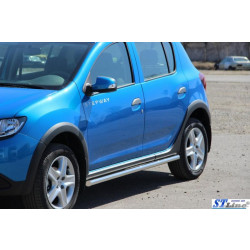 Купить Боковые трубы BB001 (2 шт, нерж) 60 мм для Renault Sandero 2013-2022 гг