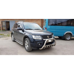 Купить Боковые пороги Premium (2 шт, нерж) 60 мм для Suzuki Grand Vitara 2005-2017 гг